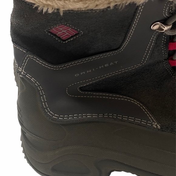 Columbia Women Teen Youth Omni-heat BY1291‑022 Winter Boots Size 7 - Gray - Picture 2 of 16